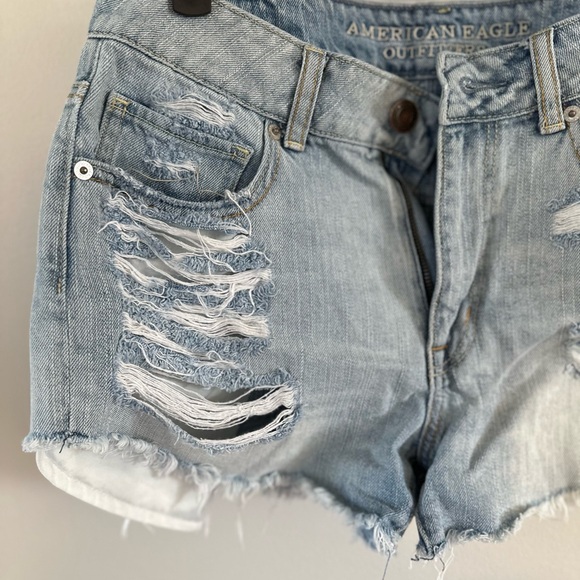 American Eagle Outfitters Distressed high rise festival Denim Shorts- 6 - Picture 3 of 6